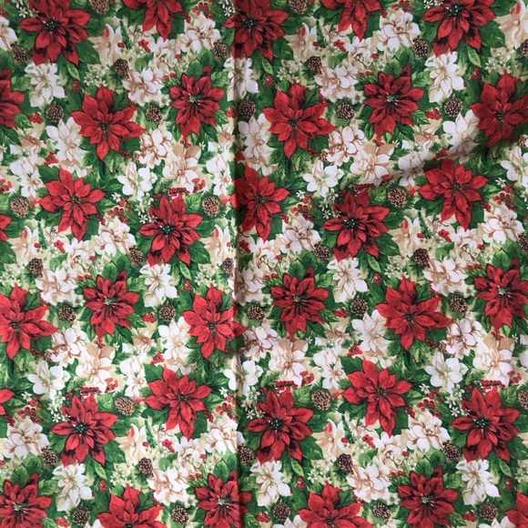 Vtg Holiday Print Tablecloth - Picture 1 of 6